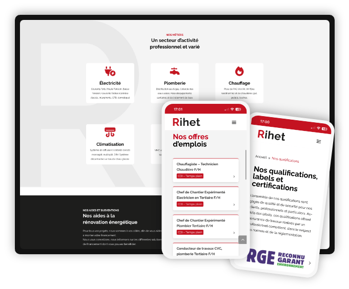 Linaïa réalisation : Rihet - Écran adaptable mobile